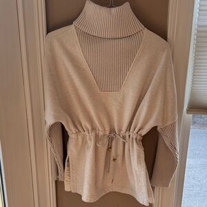 Varley Cream Cowl Neck Sweater